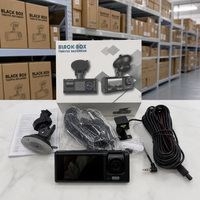 Caméra embarquée WiFi 3 canaux 1080P à triple objectif, DVR de voiture 2 pouces TN, vision nocturne, enregistrement en boucle, mode stationnement, surveillance avant, arrière et habitacle