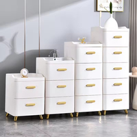 Suministros de oficina de estilo simple Organización de archivos Gabinetes de cajones de plástico Caja de almacenamiento de plástico al por mayor Cajones