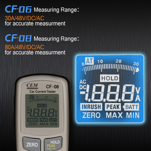 <span class=keywords><strong>Cem</strong></span> CF-06 30a Automotive Huidige Testers Met Groot Lcd-Scherm - Product Image 4