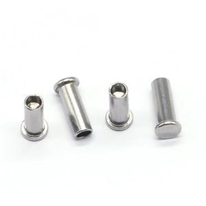 Rivets semi-tubulaires en acier inoxydable 304, tête bombée, 2mm 3mm 4mm 5mm, finition brillante, certifiés ISO, personnalisables pour usage industriel - Product Image 1