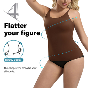 1341 Cami modellante senza cuciture per le donne gilet lungo per il controllo della pancia scolpire personalizzato Shapewear canotta modellante per il corpo dimagrante OEM - Product Image 5