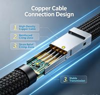 Kabel DAC OSFP ke OSFP 800G 1m Kabel Pasif Tembaga Twinax Direct Attach untuk Switch Ethernet 800G