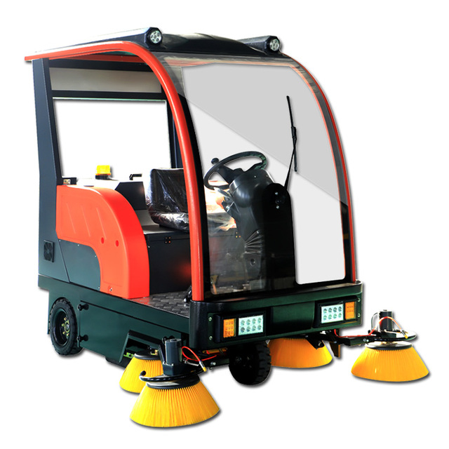 Semi-closed Ride-on Robotic Runway  Floor Scrubber  Industrial Driven Road Sweeper