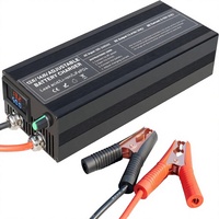 Chargeur de batterie universel LiFePO4 14,6 V 50 A, mainteneur intelligent, courant réglable, adaptateur d'alimentation portable, rechargeable au lithium-fer