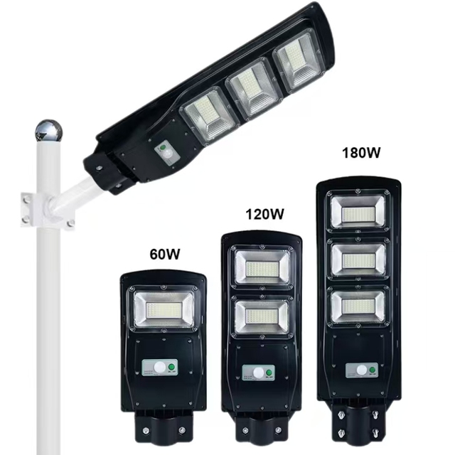 Intelligent Light-control Solar Street Light Motion Sensor All-in-One ABS IP65 Waterproof 60W-180W 120 Beam Angle LED