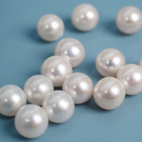 Perles d'eau douce Edison rondes parfaites de haute qualité, blanches naturelles, perles en vrac pour la fabrication de bijoux DIY