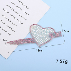 Transferts thermocollants en lettres avec strass <span class=keywords><strong>et</strong></span> perles, motifs thermocollants pour la décoration de vêtements DIY - Product Image 5
