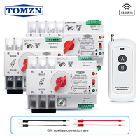 TOMZN 234P Commutateur de transfert automatique sans fil ATS 433 MHz à double alimentation, télécommandé, pour une alimentation ininterrompue