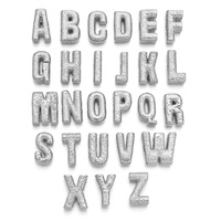 Gros mondial 26 Pièces A-Z Or Argent Couleur Alphabet Perles Bricolage Bracelet Collier Bijoux