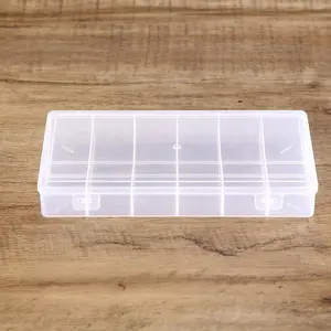 6 scomparti scatola di immagazzinaggio divisa in plastica trasparente contenitore di plastica contenitore di gioielli in plastica organizzatore