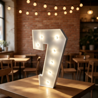 Luz LED 3D con Número Iluminado para Decoración de Fiestas, Cumpleaños, Bodas y Aniversarios
