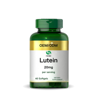 Extrait de lutéine en gros |   Capsules d'extrait de marigold en poudre |   Complément alimentaire pour la santé des yeux OEM ODM Capsules de lutéine en gélules molles avec vitamines