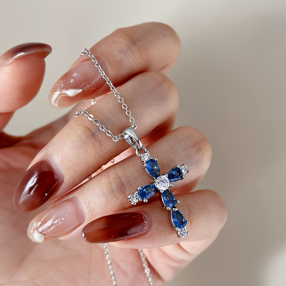 Azul con baño de rodio