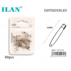 Spille di Sicurezza Ilan 22mm 80 Pezzi, Aghi da Cucito - Product Image 1