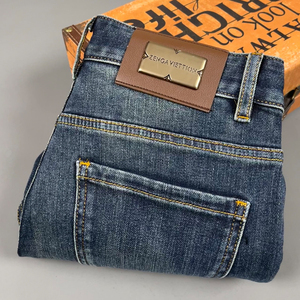 Jean droit élastique pour homme, nouvelle collection automne-hiver 2026, coupe ample, style décontracté et polyvalent, pantalon long pour homme - Product Image 4