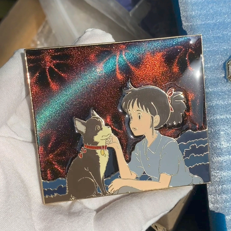 Splendidcraft Factory Custom Fireworks Cat Eye Pins Hard Enamel Pin Custom Enamel Pin