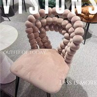 Fauteuil de salon de manucure en métal avec dossier, style décontracté et luxueux, pour usage domestique