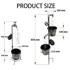 Maceta de Hierro con Luz LED <span class=keywords><strong>Solar</strong></span>, Abertura Automática para Plantar Flores, Decoración para Jardín y Patio - Product Image 5
