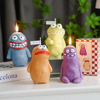 Vela de fiesta de boda Idea de regalo Forma de dibujos animados Divertido Feo Suciedad Hombre Monstruo Regalo de cumpleaños Vela perfumada