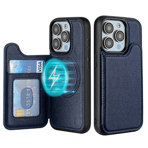 Custodia in Pelle Stile Business con Porta Carte per <span class=keywords><strong>iPhone</strong></span> 16 2025, Cover per Cellulare in PU per <span class=keywords><strong>iPhone</strong></span> 15 14 13 12 Pro - Product Image 3