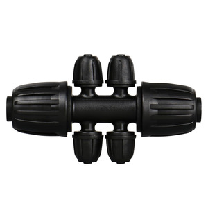 Drip Irrigation Connector Set 16pcs Black POMPP <b>Threaded</b> Water Pipe Joint For Garden Agricultural Use - Product Image 4