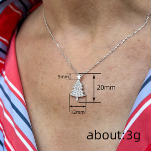 Collier pendentif étoile de Noël pour femme, collier à breloques scintillantes incrustées, bijou fantaisie, cadeau de mode - Product Image 4