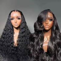 Brésilienne vierge naturelle HD cheveux humains devant en dentelle perruque de cheveux humains HD alignés sur les cuticules bon marché perruque de cheveux humains à cuticule vierge