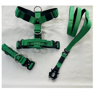 Harnais pour chien en nylon robuste de haute qualité, faible MOQ, boucle en métal à dégagement rapide, rembourrage doux, collier tactique pour chien, ensemble laisse et harnais