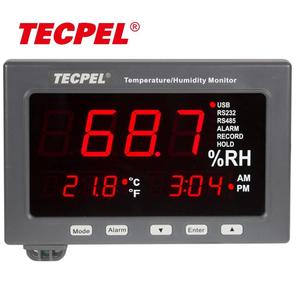 TRH-3308A เครื่องวัดอุณหภูมิและความชื้นพร้อมจอแสดงผล LED ขนาดใหญ่และบันทึกข้อมูล - Product Image 3