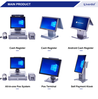 Sistema POS LIVERDOL OEM/ODM para Cafetería y Supermercado, WiFi, USB, NFC, Código QR, Impresora Térmica, Lector de Códigos de Barras, Panel Táctil de 10 Puntos