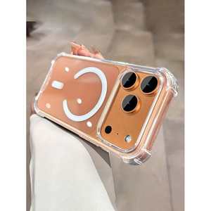 Étui de téléphone magnétique en TPU pour 12-17 avec support anneau transparent blanc unisexe - Product Image 6