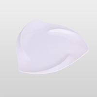 Assiette Moderne Courbe Irrégulière en Mélamine Blanche Incassable Facile à Nettoyer pour la Maison, Assiette de Service Décorative pour Apéritifs, Fruits et Desserts