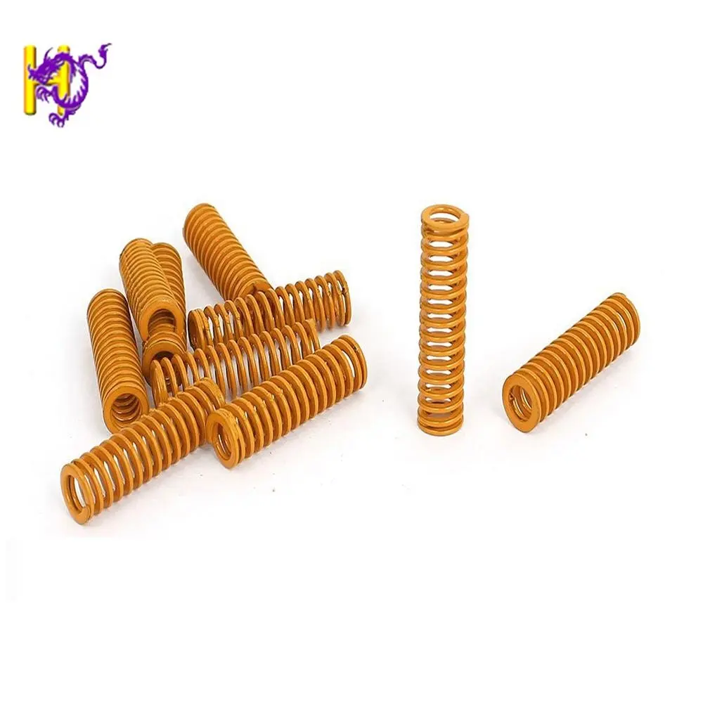 Spring Small Factory Custom Light Load Small Yellow Helical Compression Die Mold Spring