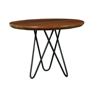 โต๊ะข้างเตียงทรงกลมขนาดเล็กมีถาดด้านบนห้องนั่งเล่นโต๊ะรับประทานอาหารแบบนอร์ดิกที่เรียบง่ายจากอินเดีย - Product Image 1