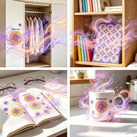 Autocollants holographiques personnalisés à gratter et à sentir, parfum fruits mélangés, étiquettes parfumées à forte adhérence, récompenses pour enfants
