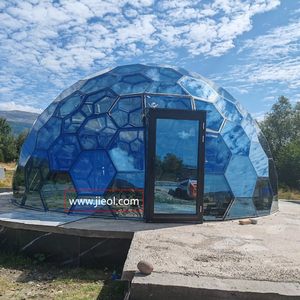 360-degree Igloo Single-Layer Tempered Glass Insulation Panel Hexagonal Glass <b>Tent</b> Double Room - Product Image 1