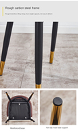 Nordischer Luxus-Esszimmers tuhl nach Hause moderner minimalisti scher Kaffees tuhl Spot Leders essel