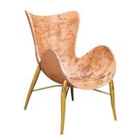 Chaise de salle à manger de style moderne avec structure en contreplaqué moulé pour salle à manger, salle de bain et zone de réception