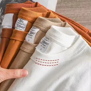 High Quality Cotton Custom T Shirt For Men Blank Heavy Weight 300g Oversized Tshirt Printing Men's T-Shirts