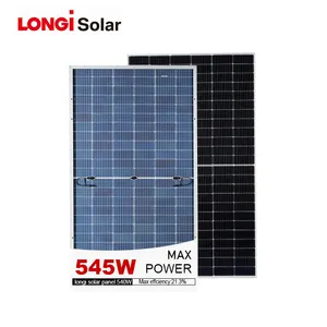 Longi China Panelen Solar Leverancier 535W 540W 545W Bificial Mono Half Zonnepaneel Lange Zonnepanelen