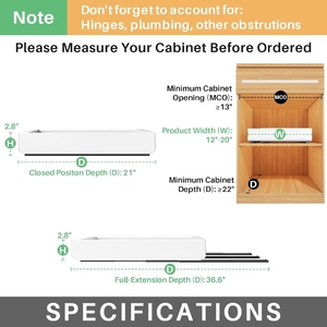 Étagères de cuisine à roulettes avec séparateurs, tiroirs coulissants pour couvercles de casseroles, organisateur de placard sans perçage, organisateur de placard coulissant pour armoires - Product Image 2