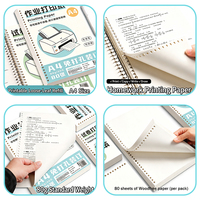 Papier d'impression A4 Premium à 30 perforations, 80 g/m², 80 feuilles, papier de recharge imprimable pour étudiants, Malaisie