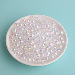 ลูกปัดมุกพลาสติก ABS ใสขนาด8/10/12มม. ลูกปัดมุกใสแบบ DIY มีรูสำหรับทำกระเป๋าเครื่องประดับ - Product Image 4