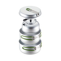 Ensemble de 4 ustensiles de cuisine en aluminium pour le camping, écologiques, pour le camping en camping-car
