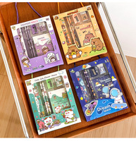 Ensemble de papeterie 6 pièces, kit de papeterie scolaire mignon de dessin animé pour enfants, étudiants, retour à l'école