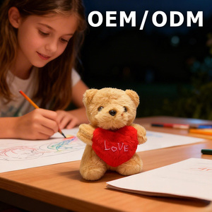 Vente en gros : Mini-ours en peluche de 13 cm tenant un cœur, jouets en peluche, ours en peluche marron, petites poupées en peluche, directement de l'usine - Product Image 3