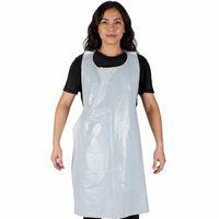 Tablier jetable transparent en PE pour adulte, imperméable, résistant à l'huile, léger, pour cuisine, salon, peinture, transformation alimentaire