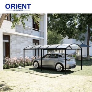 Garages en aluminium personnalisés en usine Abri de stationnement pour voitures à toit en métal et poly Abri de stationnement pour voitures au design moderne - Product Image 3