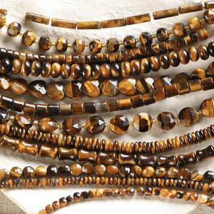 Natural Tiger's Eye Beads Faceted Abacus Tube <b>Spacer</b> Beads For DIY Bracelet Necklace Handmade Jewelry Making Gemstone LooseBeads - Product Image 1