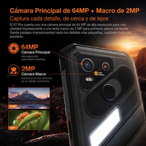 Teléfono Resistente AGM X7 Pro con Cámara Térmica 512x384, 10000mAh, 6GB, 256GB, IP68, IP69K, Carga Inalámbrica, Android 16, eSIM - Product Image 4